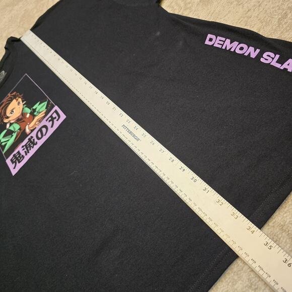 Demon Slayer Black Graphic Short Sleeve Shirt Men's 5XL Anime - Picture 6 of 8